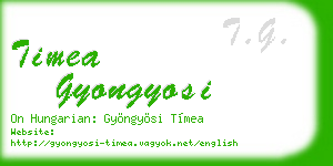 timea gyongyosi business card