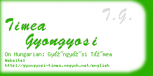 timea gyongyosi business card